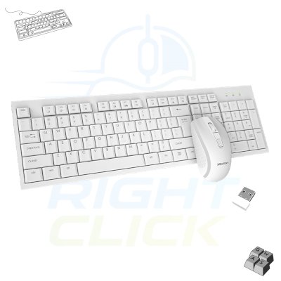 MEETION C4120 LITTLE 2.4GHZ WIRELESS KEYBOARD AND MOUSE COMBO KIT- WHITE