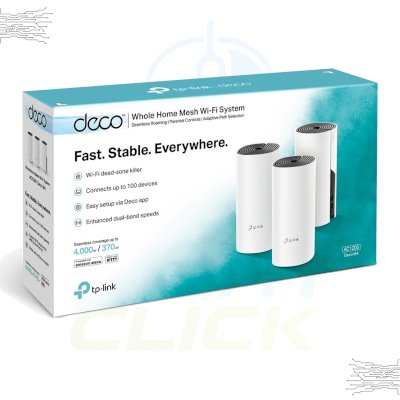 TPLINK Deco M4 AC1200 Deco Whole Home Mesh WiFi System ( 3 PACK ) | Deco M4  Whole Home Coverage: De